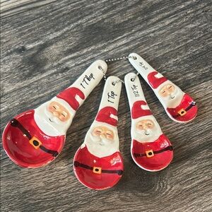 Santa Claus Measuring Spoons Set Ceramic Four Sizes